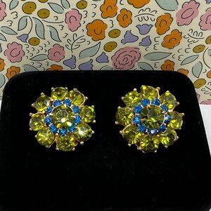 Elegant Floral Crystal Earrings